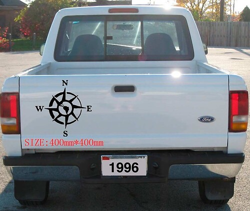 1PC South America Rose Compass sticker decal vinyl off road 4x4 chevy revo vigo dmax adventure mud
