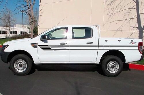 PC stripes pick up truck tapered vinyl decal hood graphic for camo van Ford ranger 2012  - 2020 sticker