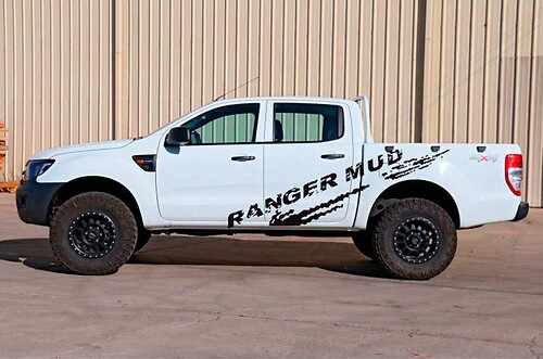 2 PC mudslinger body rear tail side graphic vinyl for Ford ranger Stickers Decals