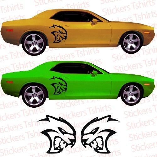(2) HellCat Logo Stickers Decals Vinyl Challenger SRT HEMI