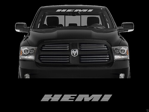 HEMI 30 DODGE Front Windshield Window Banner Decal Sticker Dodge ram