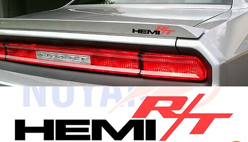 3x Hemi Rt, Challenger, Emblem, Mopar, Decal, Vinyl Cut Sticker