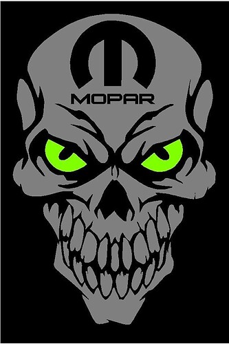 MOPAR Skull decals SVR Sticker Dodge Charger Challenger Ram Dart 1500 Hemi Truck