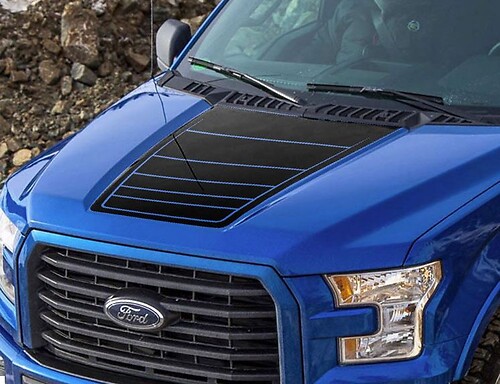 Ford F-150 2015-2016 F150 hood graphics side stripe decal sticker 3
