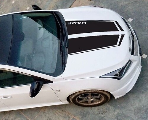 Chevrolet Chevy Cruze - Rally Racing Stripe hood decal Graphic sticker kit
