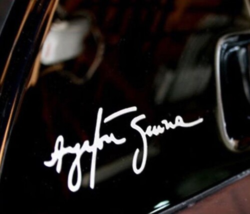 AYRTON SENNA SIGNATURE - Vinyl Dash Window Decal Graphic Sticker