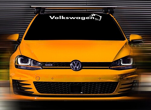 48 x4.5  New Volkswagen GTI White Custom Windshield Decal Sticker