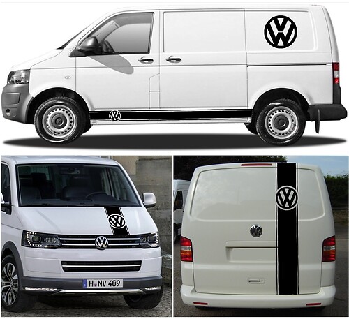 6X volkswagen T4 T5 T6 kit vinyl body decal sticker graphics high quality