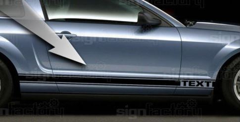 2005-2009 Ford Mustang GT Custom Side Rocker Stickers Decals 6
