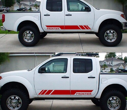 Decal Sticker Graphic Side Stripe Kit For Nissan Frontier Navara D40 D22 Offroad
