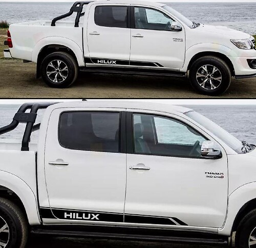 Sticker Decal stripes wrap for Toyota Hilux 2006 2007 2008 2009 2010 2011 2012 2013 2014 - 2020