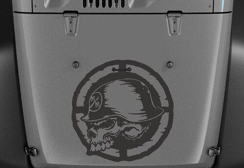 Jeep Wrangler Stickers Decals Destressed Metal Mulisha Vinyl Hood Decal 20  x 20  H196