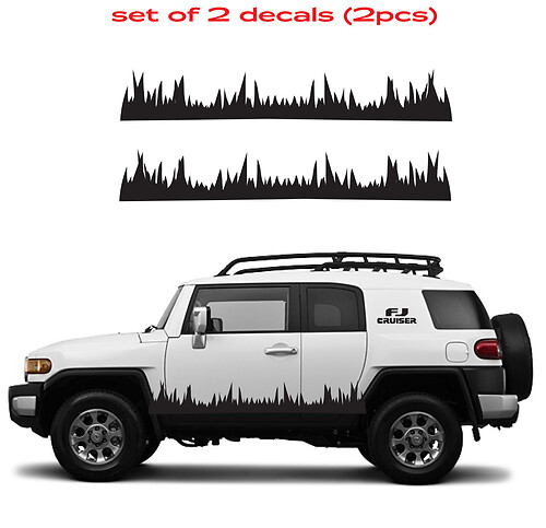 TOYOTA FJ CRUISER Grass Mountain 4 Runner Sticker Decal Vinyl Side Door Graphics 8