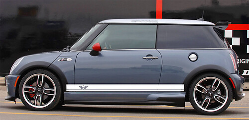 WINGS Mini Cooper S JCW Clubman Angled Side Door Racing Stripes Graphics