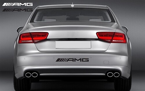 AMG Vinyl Rear Decal Sticker Fender Emblem Logo Graphic MERCEDES
