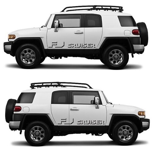 FJ CRUISER Shadow Toyota Sticker Decal Vinyl Side Door Graphics  3