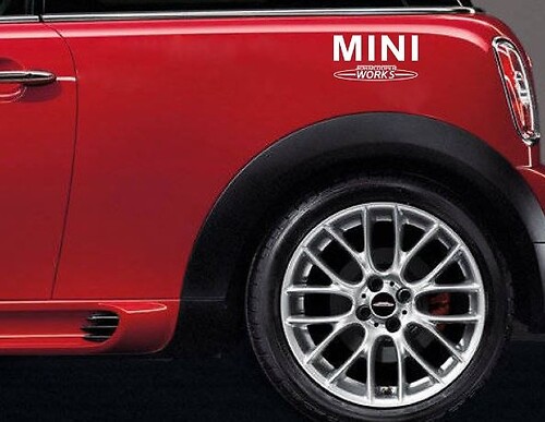 2pair (4pcs) 8  MINI JCW Vinyl Decal Sticker Graphic Fender MINI COOPER JCW S
