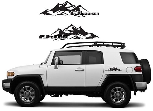 TOYOTA FJ CRUISER Mountain Sticker Decal Vinyl Side Door Graphics  12
