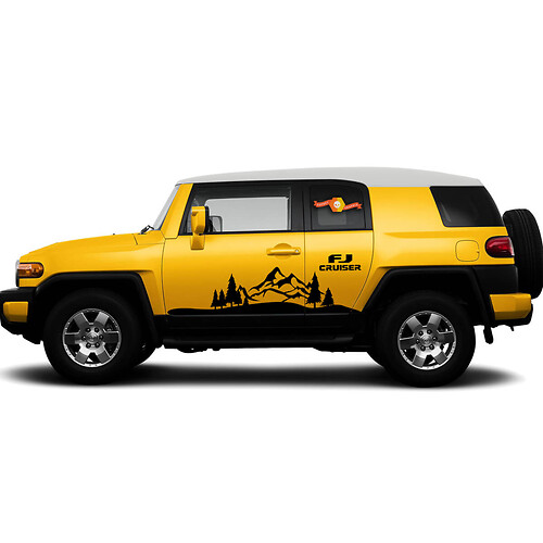 TOYOTA FJ CRUISER Mountain Sticker Decal Vinyl Side Door Graphics  9