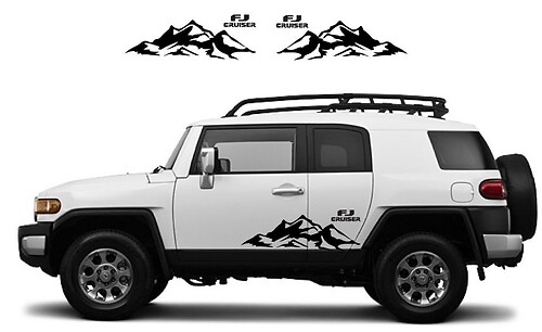 TOYOTA FJ CRUISER Mountain Sticker Decal Vinyl Side Door Graphics  19