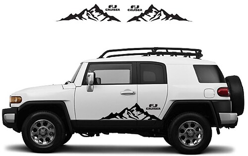 TOYOTA FJ CRUISER Mountain Sticker Decal Vinyl Side Door Graphics  18