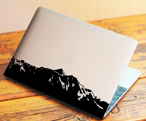Mountains Laptop Vinyl Decal Sticker fits to 13  inch MacBook Pro or customize