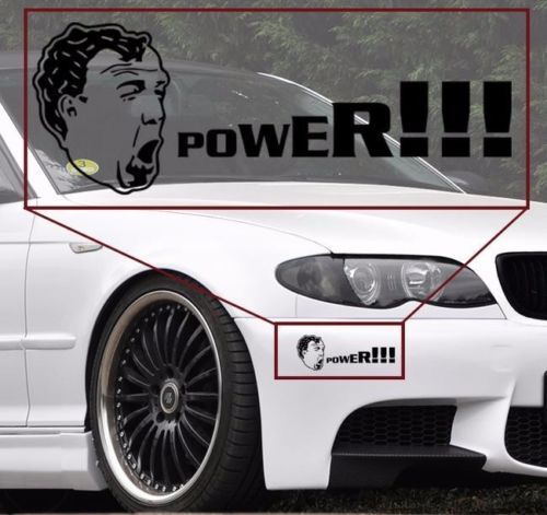 Jeremy Clarkson POWER vinyl decal sticker 8  wide