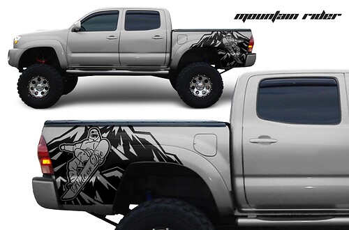 Vinyl Rear Sticker Decal Mountain Rider Wrap Kit for Toyota Tacoma 2005-2018 any colors