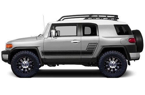 Toyota FJ Cruiser 2007-2014 Custom Side Stripe Sticker Decal Truck Wrap - GRADIENT
