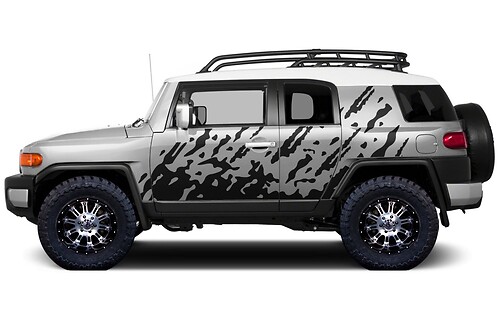 Toyota FJ Cruiser 2007-2014 MUD SPLASH Side Sticker Decal Truck Wrap BURST