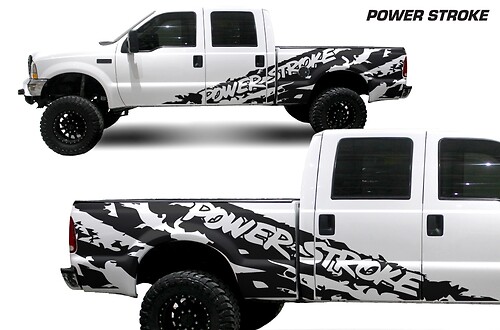 Ford F-250Truck 1999-2006 POWERSTROKE Side Custom Vinyl Sticker Decal