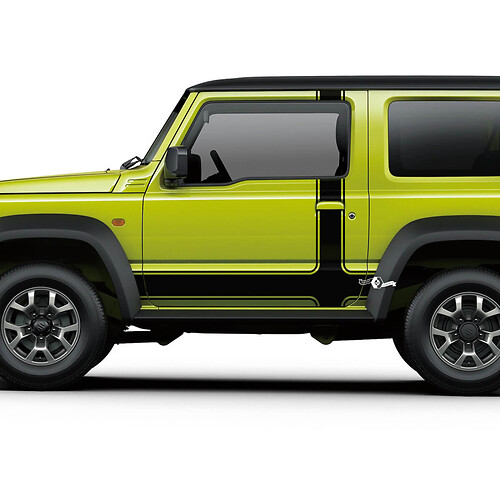 Suzuki JIMNY Side Doors Stripes Decal Logo Lines Sticker
