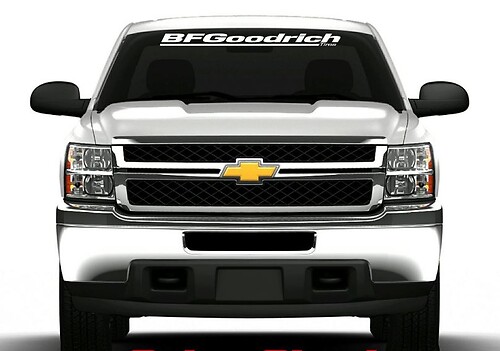bf goodrich tires wheels Front Windshield Banner Decal Sticker 36  UNIVERSAL