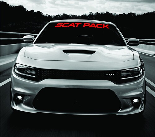 Dodge Charger SCAT PACK Windshield Banner Sticker Decal 2011-2017 SRT MOPAR 392 Scatpack