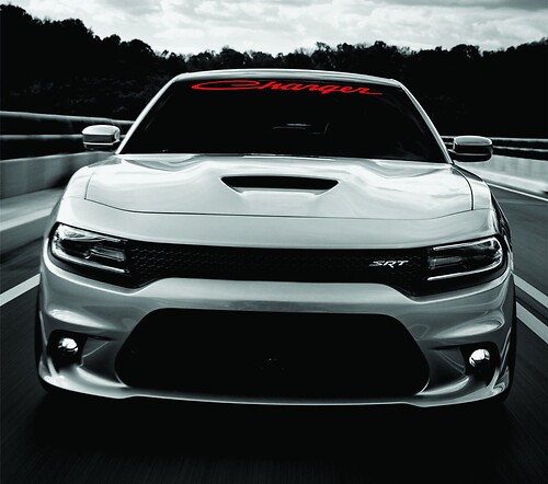 Dodge Charger Script Windshield Banner Sticker Decal 2011-2017 HEMI RT SXT Ralleye v6 v8