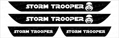 Dodge Charger  Storm Trooper  Vinyl Door Sill Stickers Decals 2006+ 2017 2016 2015 2014

