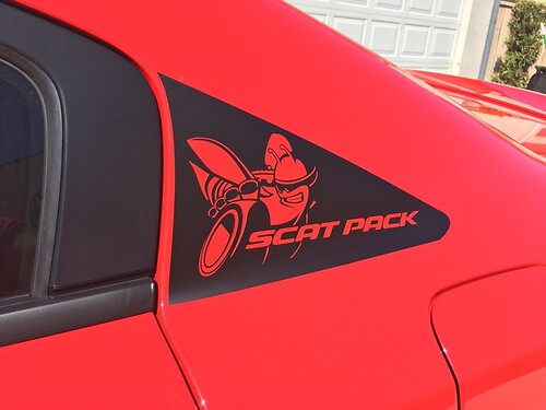 Dodge CHARGER SCAT PACK C Pillar Sticker Decal 2011 2012 2013 2014 2015 2016 2017 - 2020 Scatpack
