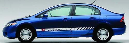 Sticker Decal Vinyl Fits HONDA Civic LX, FX, SI Coupe Hybrid Sedan Parts, 2005 to 2015