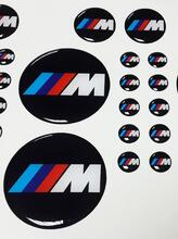 BMW M Power Performance 3d domed sticker decal emblems 14pcs 2
