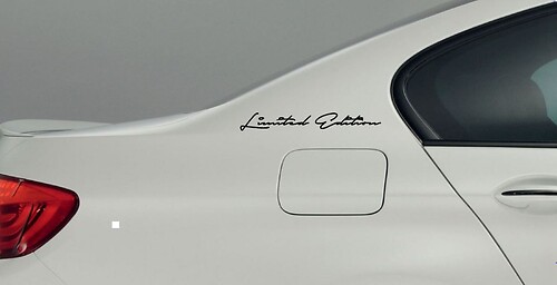 Limited Edition Vinyl Decal Sticker sport racing car emblem logo color BLACK