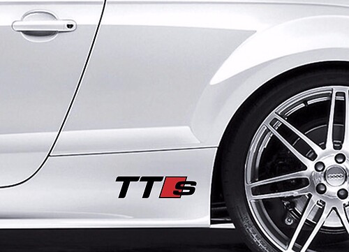 2X AUDI TTS Vinyl body Decal sticker Sport Racing emblem logo premium quality
