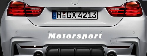 Motorsport Vinyl Decal Sticker sport car racing sticker emblem bumper logo WHITE