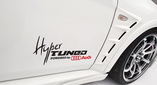 Hyper Tuned Powered By Audi Car Decal Vinyl Sticker RS4 S5 S6 R8 Euro Tuning A4
