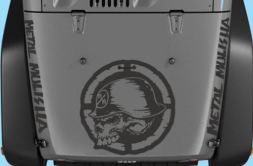 Jeep Wrangler Destressed Metal Mulisha 5 Piece Set Vinyl Decal Stickers H197