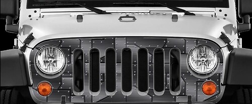 Riveted Charcoal, Wrap, Vinyl, Skin Sticker Decal for Jeep Wrangler