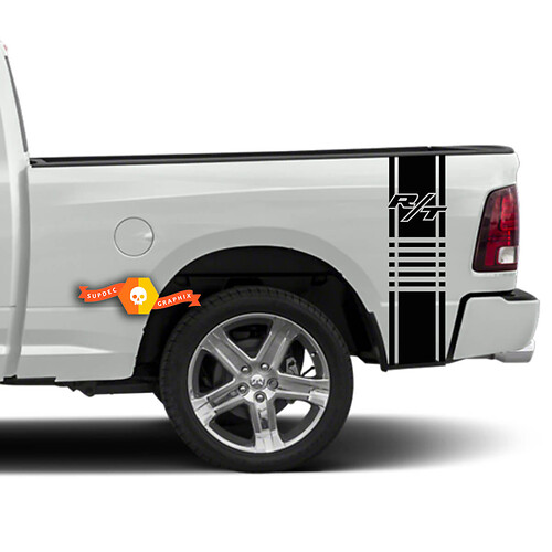 2 TRUCK BEDSIDE DODGE RAM RT VINYL STRIPES RACING Stickers Decals APPROX 11  X 40  Each