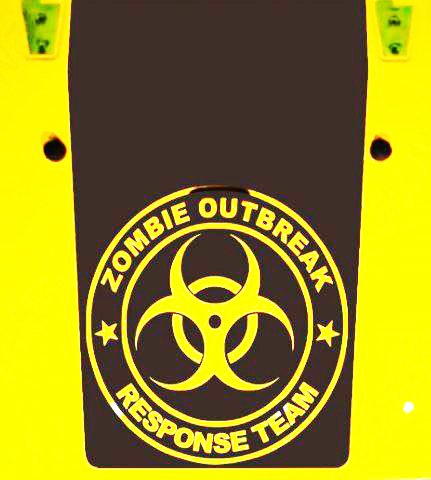 Jeep Wrangler Blackout Zombie Outbreak Vinyl Hood Sticker Decal TJ LJ JK JKU