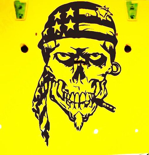 Jeep Wrangler American Bandana Skull Vinyl Hood Sticker Decal 23  x 36  TJ LJ JK JKU