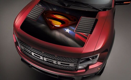 Ford Raptor F-150 Hood Graphics Super Man America Vinyl Sticker Decal