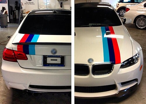 M colors Stripes Rally hood trunk Racing Motorsport vinyl decal sticker for BMW